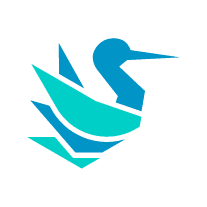 ícone da garça do logotipo da mt soluções